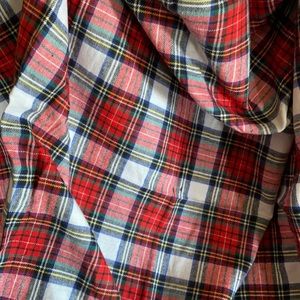 2yds Plaid soft blend  woven fabric..